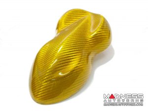 FIAT 500 Central Tail Light Trim Kit - Carbon Fiber - Yellow Candy